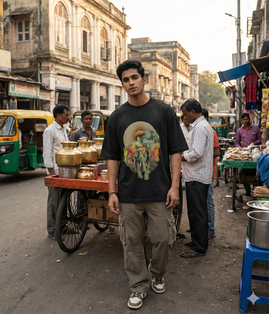 Sacred India Oversized Graphic T-Shirt