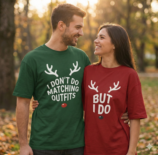 Funny Christmas Oversized T-Shirt | I Don’t Do Matching Outfits