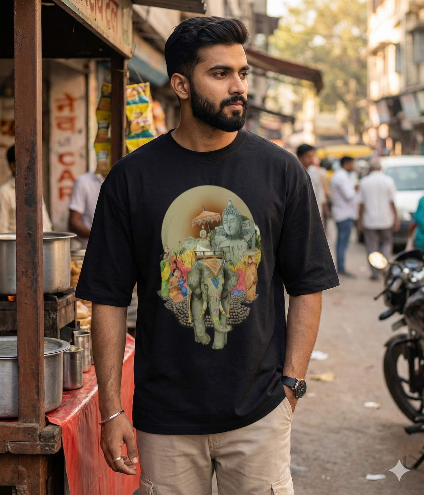 Sacred India Oversized Graphic T-Shirt