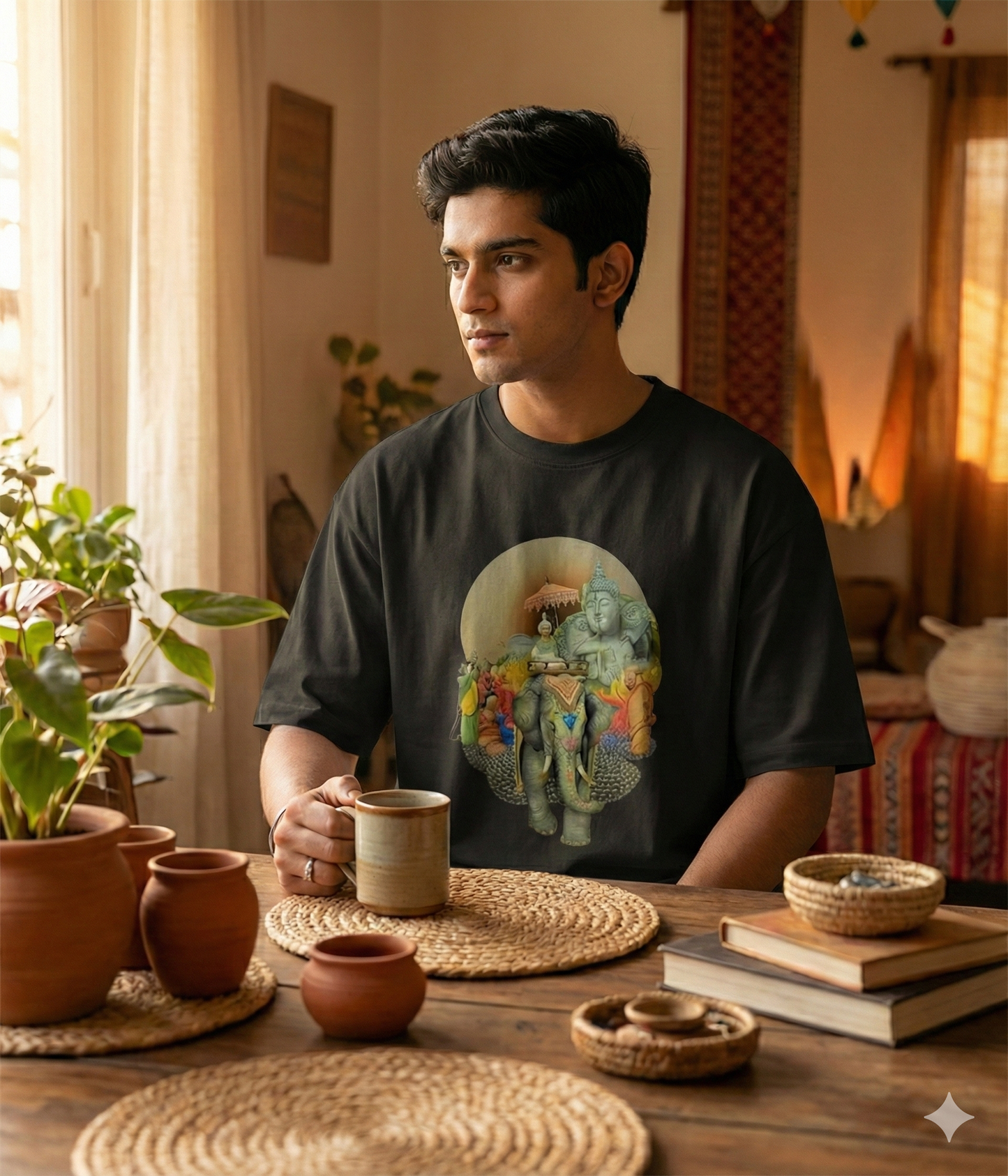 Sacred India Oversized Graphic T-Shirt