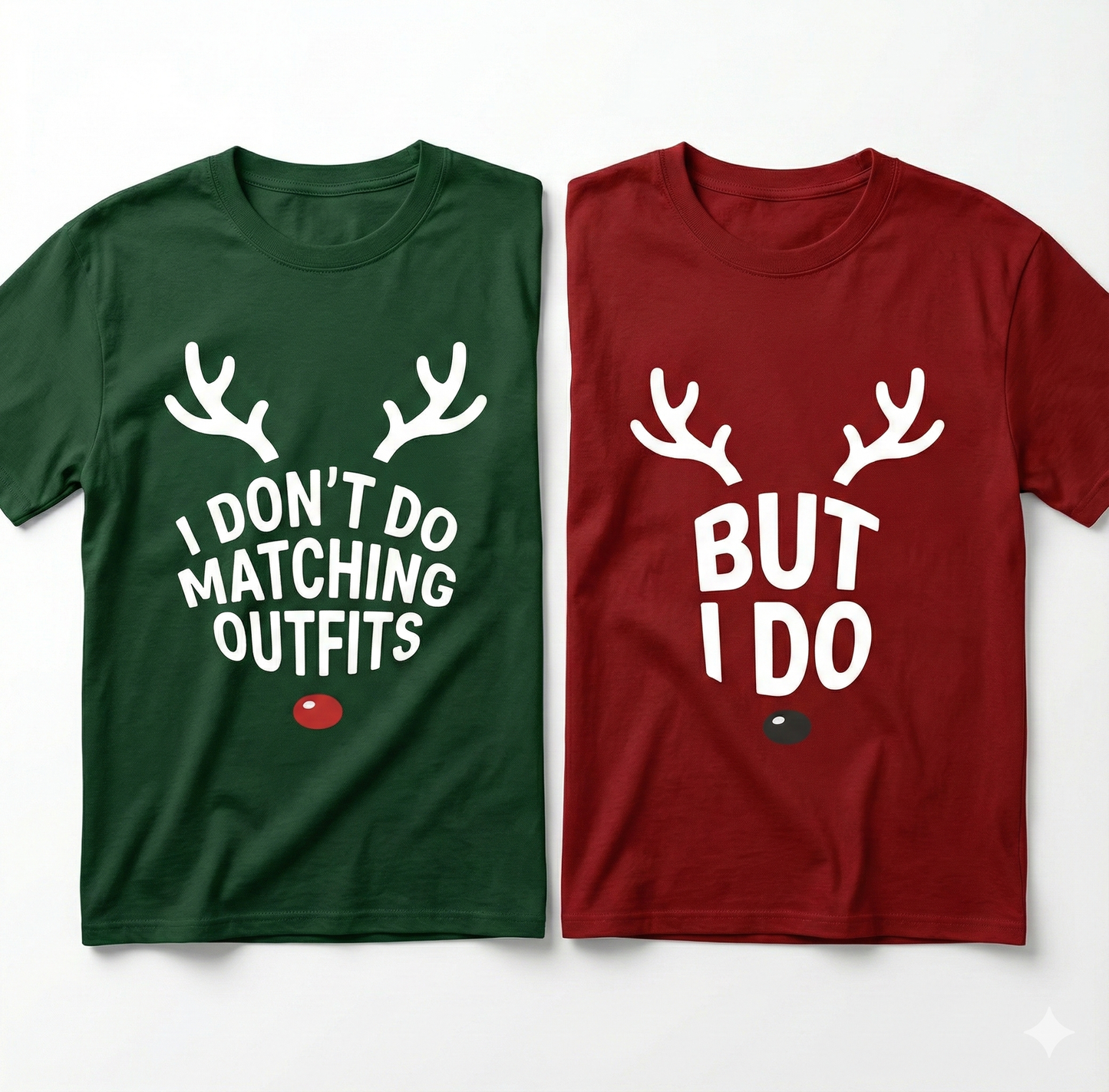 Couple Christmas Oversized T-Shirt | BUT I DO Matching Tee
